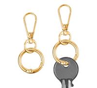 Drehbare Karabinerhaken Metall Karabiner,2pcs Drehbare Karabinerhaken, Metall Karabiner Schlüsselanhänger 360° Drehbarem Karabiner Verschlüsse für DIY Handtasche Keychain Basteln Rucksack Zubehör(Gold