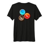 DREI Hawk Farben verblassen Sommer, Frühling und Herbst Premium T-Shirt