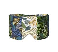 Drei tropische Blätter, Vollständige Augenabdeckungen, lichtblockierende Augenmaske, Schlafaugen- und Ohrenschützer