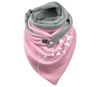 Dreieck Schal Damen Winter Warm Schlupfschal Herbst Halstuch Kuschelig Winterschal Blumen Muster Herbst Schal Frauen Deckenschal Halstuch Scarf Poncho Cape