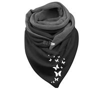 Dreieck Schal Damen Winter Warm Schlupfschal Herbst Halstuch Kuschelig Winterschal Blumen Muster Herbst Schal Frauen Deckenschal Halstuch Scarf Poncho Cape