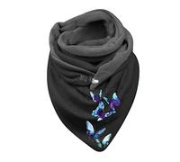 Dreieck Schal Damen Winter Warm Schlupfschal Herbst Halstuch Kuschelig Winterschal Blumen Muster Herbst Schal Frauen Deckenschal Halstuch Scarf Poncho Cape