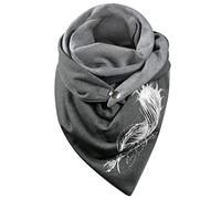Dreieck Schal Damen Winter Warm Schlupfschal Herbst Halstuch Kuschelig Winterschal Blumen Muster Herbst Schal Frauen Deckenschal Halstuch Scarf Poncho Cape