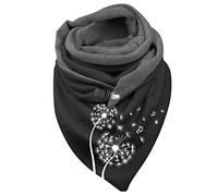 Dreieck Schal Damen Winter Warm Schlupfschal Herbst Halstuch Kuschelig Winterschal Blumen Muster Herbst Schal Frauen Deckenschal Halstuch Scarf Poncho Cape