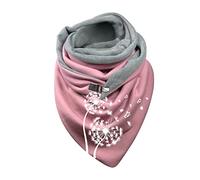 Dreieck Schal Damen Winter Warm Schlupfschal Herbst Halstuch Kuschelig Winterschal Blumen Muster Herbst Schal Frauen Deckenschal Halstuch Scarf Poncho Cape