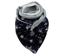 Dreieck Schal Damen Winter Warm Schlupfschal Herbst Halstuch Kuschelig Winterschal Blumen Muster Herbst Schal Frauen Deckenschal Halstuch Scarf Poncho Cape