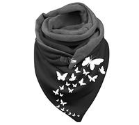 Dreieck Schal Damen Winter Warm Schlupfschal Herbst Halstuch Kuschelig Winterschal Blumen Muster Herbst Schal Frauen Deckenschal Halstuch Scarf Poncho Cape