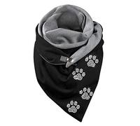 Dreieck Schal Damen Winter Warm Schlupfschal Herbst Halstuch Kuschelig Winterschal Blumen Muster Herbst Schal Frauen Deckenschal Halstuch Scarf Poncho Cape (A), Einheitsgröße