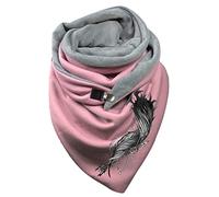 Dreieck Schal Damen Winter Warm Schlupfschal Herbst Halstuch Kuschelig Winterschal Blumen Muster Herbst Schal Frauen Deckenschal Halstuch Scarf Poncho Cape