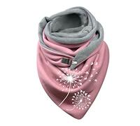 Dreieck Schal Damen Winter Warm Schlupfschal Herbst Halstuch Kuschelig Winterschal Blumen Muster Herbst Schal Frauen Deckenschal Halstuch Scarf Poncho Cape