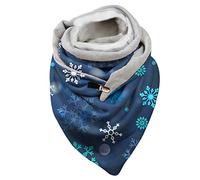 Dreieck Schal Damen Winter Warm Schlupfschal Herbst Halstuch Kuschelig Winterschal Blumen Muster Herbst Schal Frauen Deckenschal Halstuch Scarf Poncho Cape