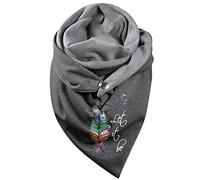 Dreieck Schal Damen Winter Warm Schlupfschal Herbst Halstuch Kuschelig Winterschal Blumen Muster Herbst Schal Frauen Deckenschal Halstuch Scarf Poncho Cape (E)