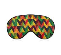 Dreieckige Augenmaske mit Farbgeometrie, seitliche Schlafmaske, leichte Augenbinde, Schlafmaske, Nasenpolster und Gummiband für Kinder, Damen und Herren