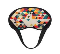Dreieckige geometrische Schlafmaske für Seitenschläfer, weich, atmungsaktiv, Augenmaske, Verdunkelung, Seide, Augenschlaf mit elastischem Band, Nacht-Augenbinde für Damen und Herren, Reise-Nickerchen