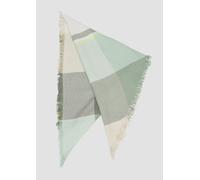 Dreieckiger Schal aus Viskosemix mit Karomuster ONESIZE grün 2161447.65N9.ONESIZE