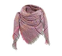 Dreieckstuch Halstücher Herbstschal Schal Damen Weich Scarf Mode Frauen Druckknopf Schal Schal Frauen Mode böhmischen Schal ethnischen Stil Krawatte Quaste Schal Senfgelb (Aw02-Hot Pink, One Size)