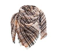 Dreieckstuch Halstücher Herbstschal Schal Damen Weich Scarf Mode Frauen Druckknopf Schal Schal Frauen Mode böhmischen Schal ethnischen Stil Krawatte Quaste Schal Senfgelb Damen (Aw01-Coffee, One Size)