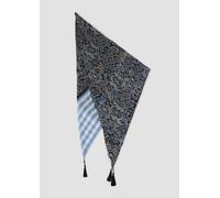 Dreieckstuch mit All-over-Print und Quasten ONESIZE blau|mehrfarbig 2166622.50D4.ONESIZE