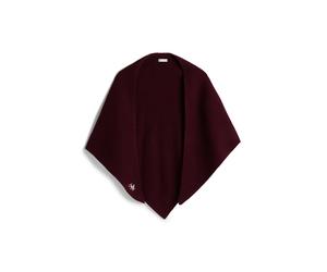 Dreieckstuch TOMMY HILFIGER "TOMMY SCRIPT CASH", Herren, marzemino, Strick, Wollmischung, Modetücher, aus Kaschmirmix mit Logo-Stickerei, Maße 150 x 110 cm (24032423-0) marzemino