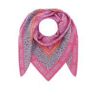 Dreieckstuch ZWILLINGSHERZ, Damen, grau, Baumwollmischung, Modetücher, mit geometrischem Muster (35360532-0) grau