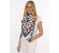 Dreieckstuch ZWILLINGSHERZ "Herzen Allover", Damen, pink (grau), Web, Polyester, Modetücher, durchgehendes Herz-Muster mit Schriftzug, glänzende Oberfläche (43963339-0) grau