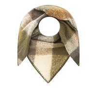 Dreieckstuch ZWILLINGSHERZ "Karo", Damen, olive, Obermaterial: 100% Polyester, Modetücher, großes Karo-Design, weiche Qualität, Dreiecksform (54584125-0) olive