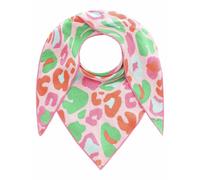 Dreieckstuch ZWILLINGSHERZ ""Leo Bunt"", Damen, rosa (rosa bunt), Strick, Baumwollmischung, Animalmuster, mehrfarbig, Modetücher, buntes Tuch im Leolook in Neon, Feinstrick (18188052-0) rosa bunt