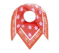 Dreieckstuch ZWILLINGSHERZ ""Luxury Vibes"", Damen, orange (orange pink gelb), Strick, Baumwollmischung, Modetücher, Feinstrick, Blumenmotiv, Statement, wärmend (90924914-0) orange pink gelb
