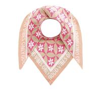 Dreieckstuch ZWILLINGSHERZ ""Luxury Vibes"", Damen, pink (beige pink), Strick, Baumwollmischung, Modetücher, Feinstrick, Blumenmotiv, Statement, wärmend (54914927-0) beige pink