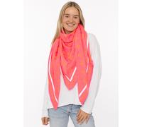 Dreieckstuch ZWILLINGSHERZ "Luxus Grafik", Damen, pink orange, Strick, Materialmix, gemustert, mehrfarbig, Modetücher, Strick, farbenfrohes Muster, wärmend (85730064-0) pink orange