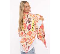 Dreieckstuch ZWILLINGSHERZ "OOPS", Damen, beige bunt, Strick, Materialmix, gemustert, mehrfarbig, Modetücher, Statement Muster, Strick, wärmend (24608951-0) beige bunt