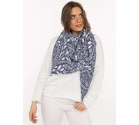 Zwillingsherz Dreieckstuch "Paisley Blätter" in Blau - (L)200 x (B)130 cm - 36% | Damen Schals Tuecher