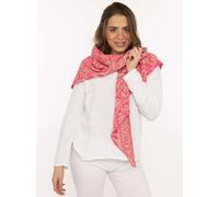 Dreieckstuch ZWILLINGSHERZ "Paisley Blätter", Damen, pink, Baumwollmischung, Modetücher, blumiges Muster, tolles Accessoire, vielseitig tragbar (40201330-0) pink