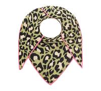 Dreieckstuch ZWILLINGSHERZ ""Summer Lacey"", Damen, kahki pink, Strick, Baumwollmischung, Animalmuster, mehrfarbig, Modetücher, Feinstrick, Leomuster, Neonkante (11126755-0) kahki pink