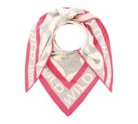 Dreieckstuch ZWILLINGSHERZ "WILD Leo", Damen, pink (grau), Obermaterial: 60% Viskose, 40% Baumwolle, Modetücher, Animal-Muster, klassische Dreiecksform, Schriftzug am Rand (49477113-0) grau