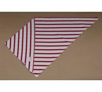 Dreiecktuch weiss - rot gestreift 60x60x85 cm von Modas bretonisches Dreieckstuch Halstuch Bandana dreieckiges Tuch