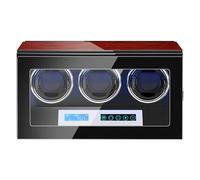 Dreifacher Automatischer Uhrenbeweger Für 3 Uhren Hölzerne Uhren Rotation Aufbewahrungsbox Display Box Mechanische Uhrenbox Mit Automatikaufzug Mit LCD-Touchscreen-Display Für Herren Und Damenuhr
