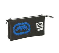 Dreifaches Mehrzweck-Etui Eckō Unltd. Worldwide Schwarz 22 x 12 x 3 cm