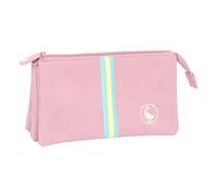 Dreifaches Mehrzweck-Etui El Ganso Pink Rosa 22 x 12 x 3 cm