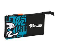 Dreifaches Mehrzweck-Etui El Niño Ocean Schwarz Blau (22 x 12 x 3 cm)