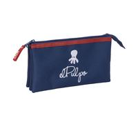 Dreifaches Mehrzweck-Etui El Pulpo Marineblau 22 x 12 x 3 cm