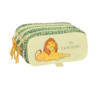 Dreifaches Mehrzweck-Etui Mufasa grün Beige 21,5 x 10 x 8 cm