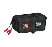 Dreifaches Mehrzweck-Etui Paul Frank Campers Schwarz (21,5 x 10 x 8 cm)