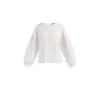 Dreimaster Bluse Damen Wollweiss XS