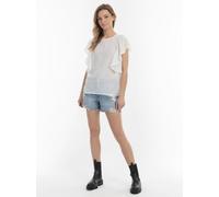 Dreimaster Blusenshirt Damen Wollweiss S
