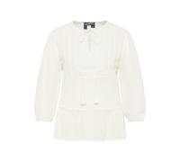 Dreimaster Blusenshirt mit Spitze Damen Wollweiß XS