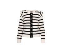 Dreimaster Cardigan Damen Schwarz Weiss Streifen M/L