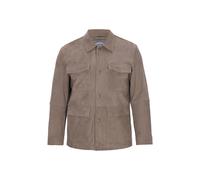 Dreimaster Jacke Herren Leder grau, M