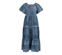 Dreimaster Kurzarm Maxikleid Damen DUNKELMARINER DRUCK M