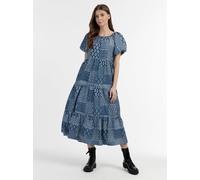 Dreimaster Kurzarm Maxikleid Damen DUNKELMARINER DRUCK M